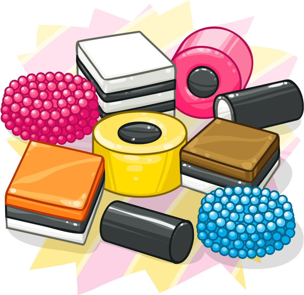 Licorice Clipart Liquorice - Liquorice Allsorts Clipart (1024x1024)