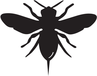 Bee Silhouette Clip Art (400x319)