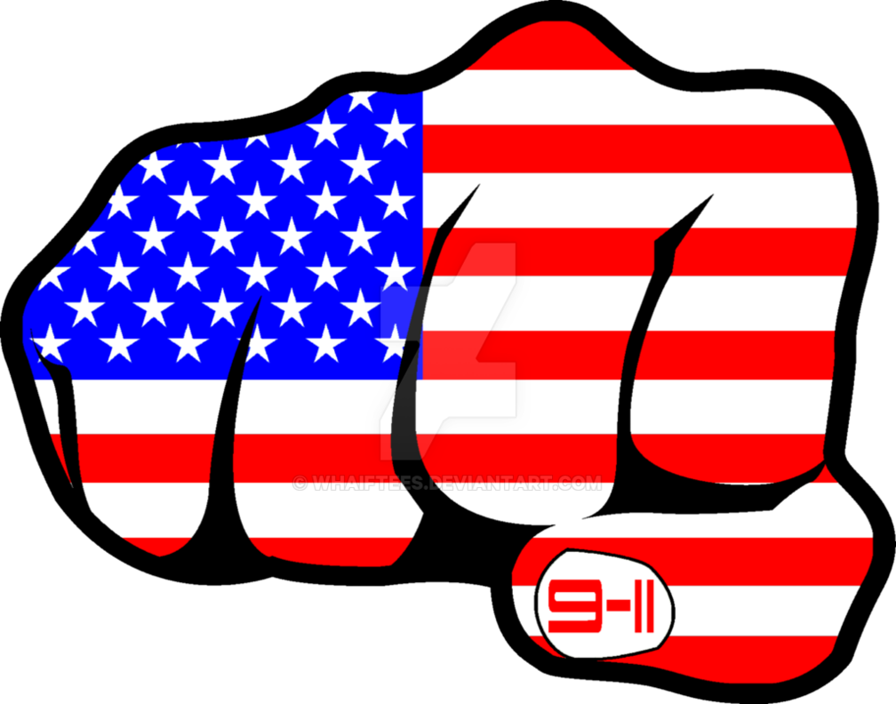9-11 Flag Fist By Whaiftees - Niepoprawna Politycznie Historia Stanów Zjednoczonych (1008x792)