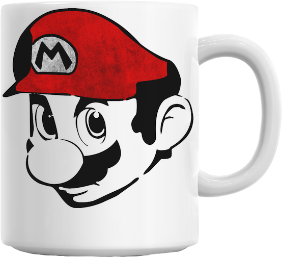 Mean Muggin Mario - Super Mario Pumpkin Stencil Printable (629x579)