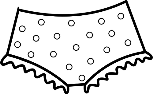 Underwear Clipart Black And White - Clip Art Underwear (551x340)