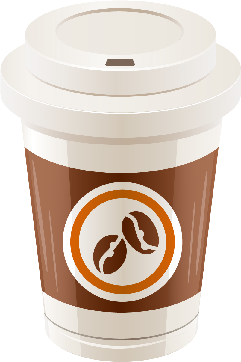 Coffee Clipart Vector Png - Cup Of Coffee Vector Png (862x1267)