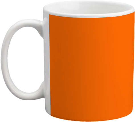 Custom Coffee Mug- Orange Backgrounds - Coffee Cup (500x500)