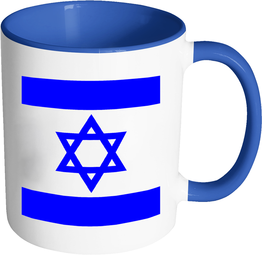 Independence Day 11oz Funny Blue & White Coffee Mug - Flag Of Israel (1024x1024)