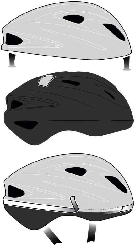 Bell Helmets Technical Molded Bike Helmet Illustration - Bicycle Helmet (461x805)