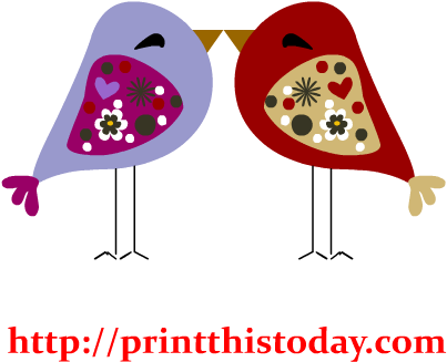 Lasagne Clipart Cute - Clipart Of Love Birds (417x417)