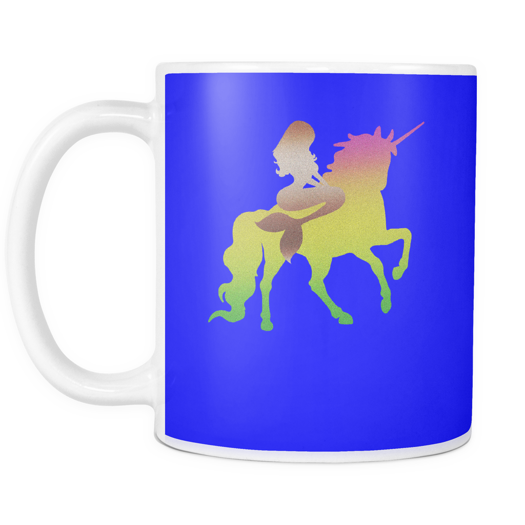 Magical Mermaid Riding Unicorn Mug - Transgender Unicorn T-shirt - Trans Flag Pride Lgbtq (1024x1024)