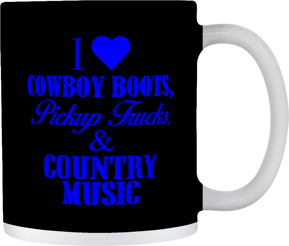 Cowboy Boots Pickup Trucks White Mug - Cowboy Boot (1024x1024)