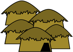 Grass Huts Clip Art - Cartoon (566x800)