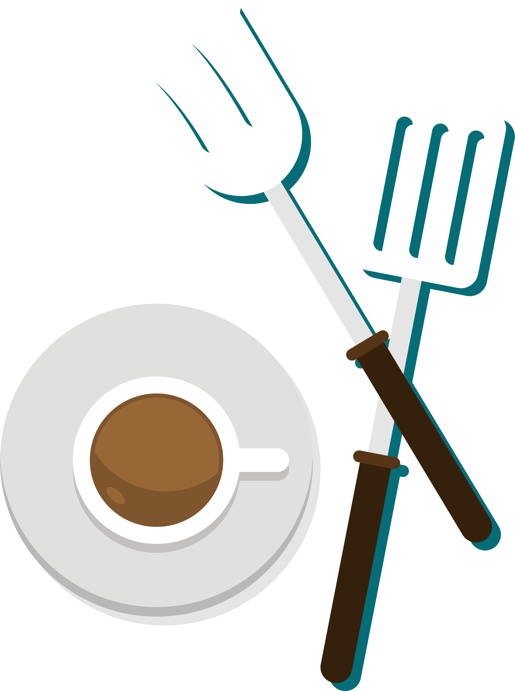 Coffee Fork Clip Art - Coffee Fork Clip Art (1785x2395)