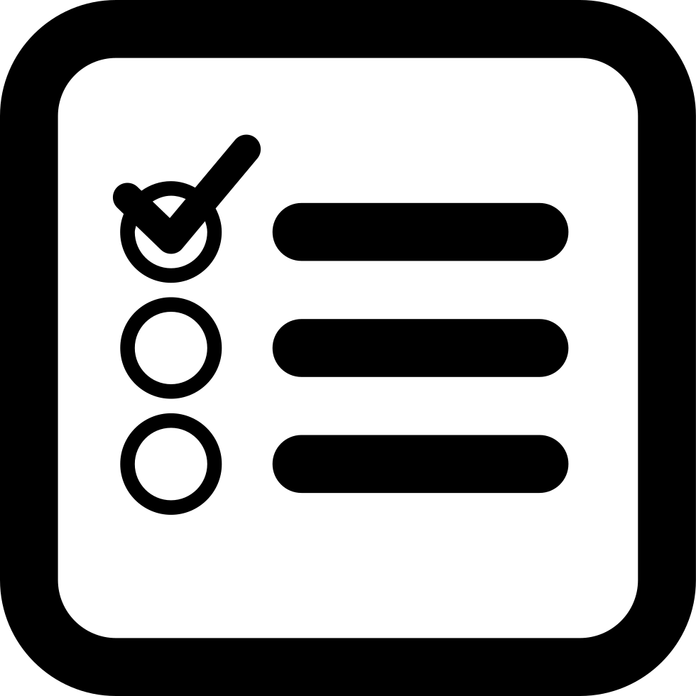 Checklist Square Interface Symbol Of Rounded Corners - Checklist Banner (980x980)