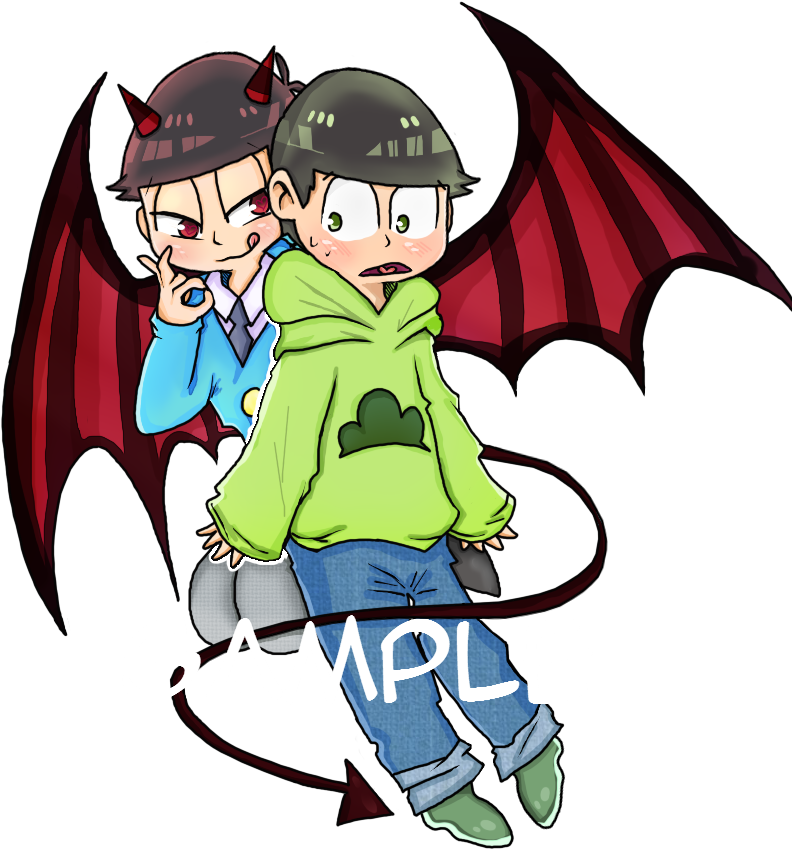 Devi Osomatsu/choromatsu Charm By Ghost-byun - Devil Oso X Choromatsu Osomatsu (841x917)