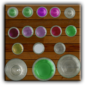Here Is A Table With All The Glasses On It And A Few - Dundjinni Steam Png (524x443)