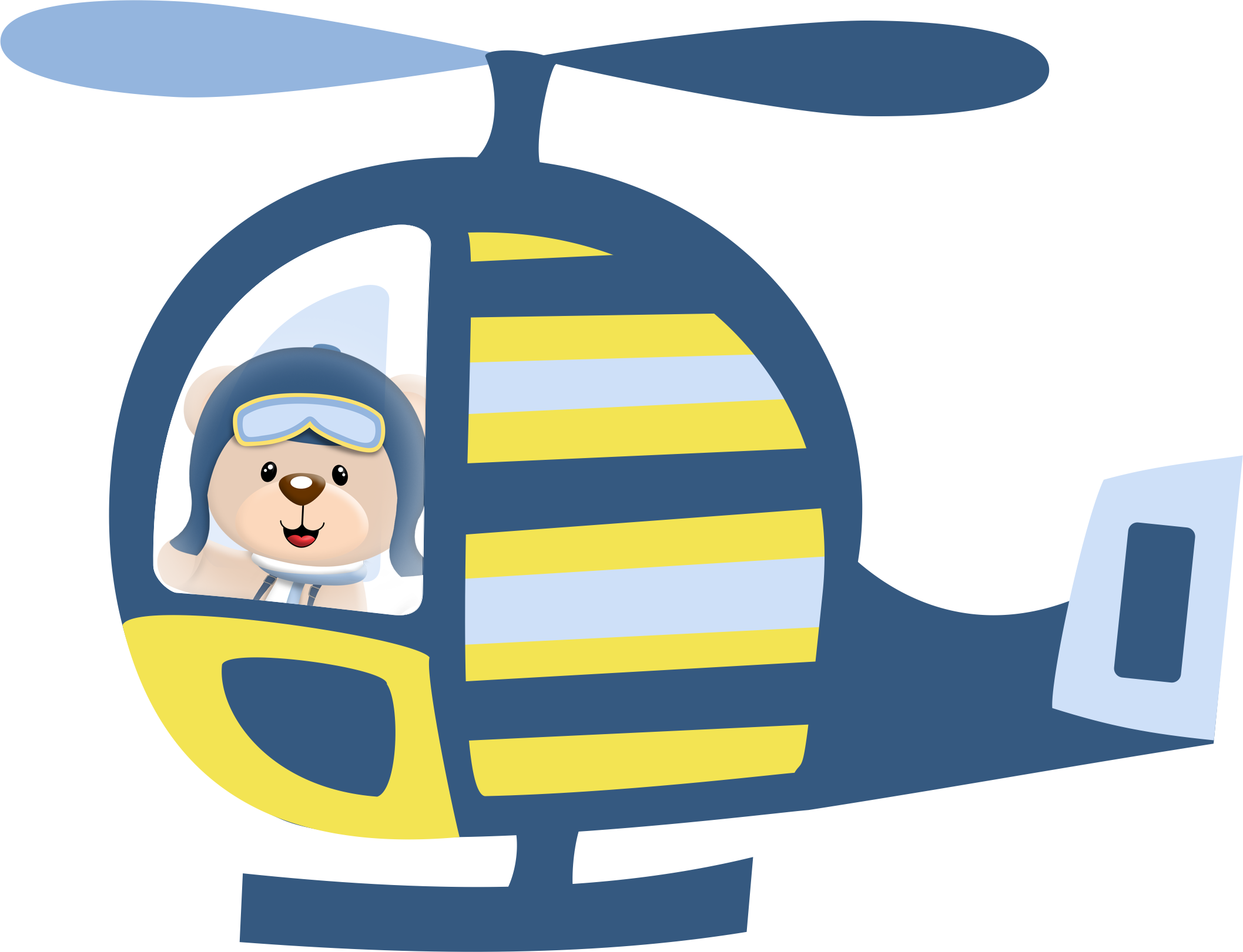 Aviador - Topo De Bolo Para Imprimir Ursinho Aviador (2115x1621)