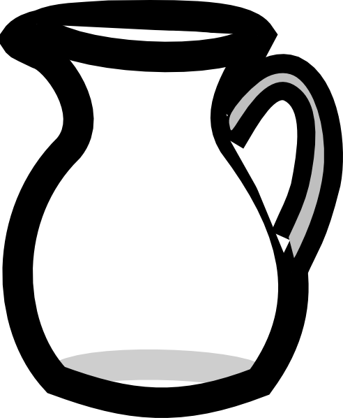 Empty - Cup - Clipart - Draw A Pitcher Of Water (492x598)