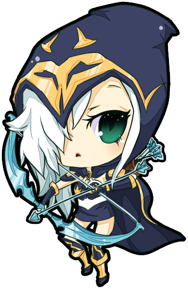 Chibi Ashe From League Of Legends - League Of Legends Chibi Ashe (385x590)
