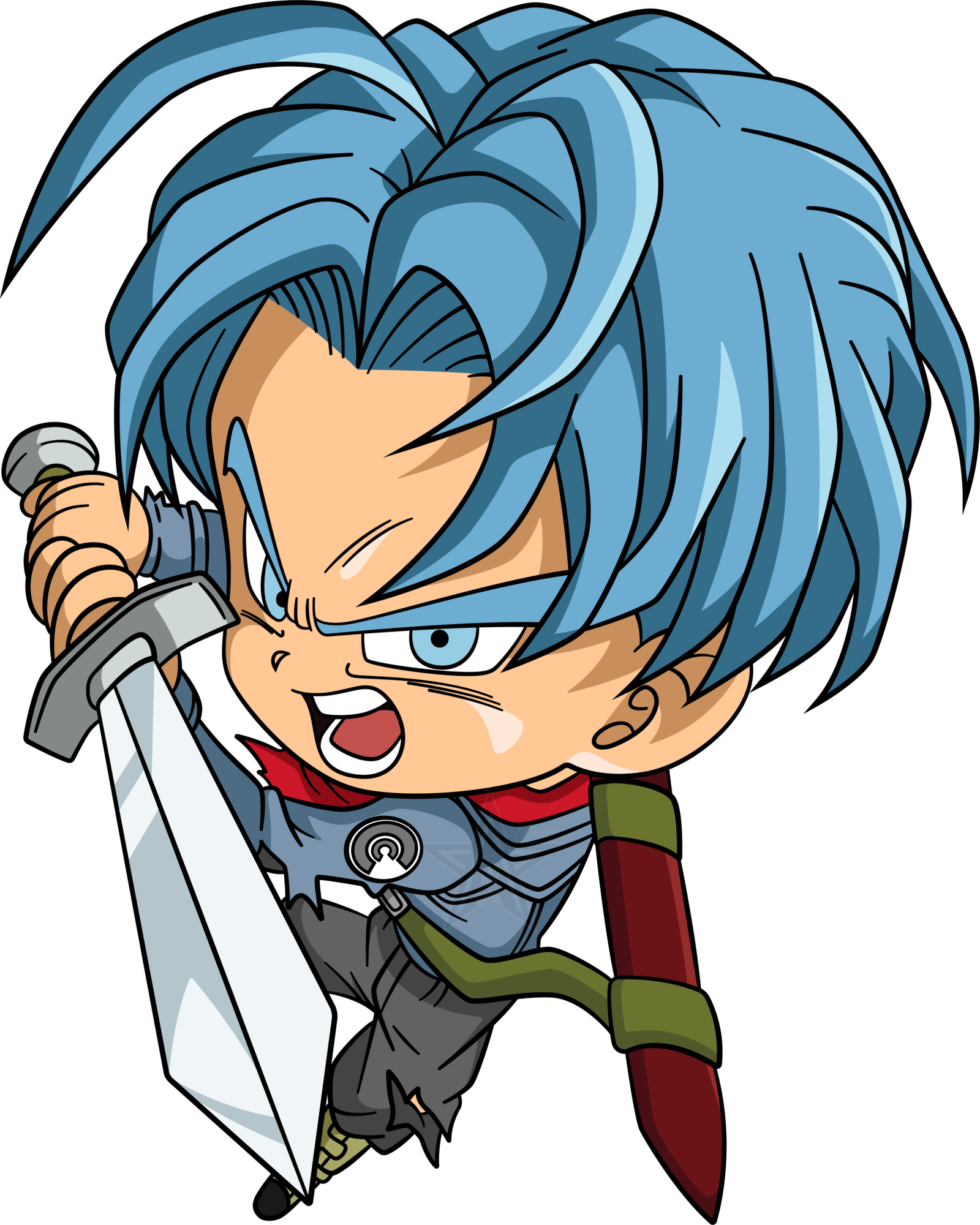 Chibi Future Trunks - Trunks Chibi Png (1600x2000)