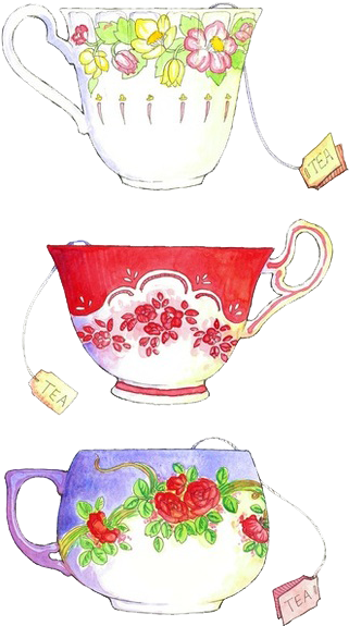 Floralls - High Tea Illustrations Transparent (500x661)