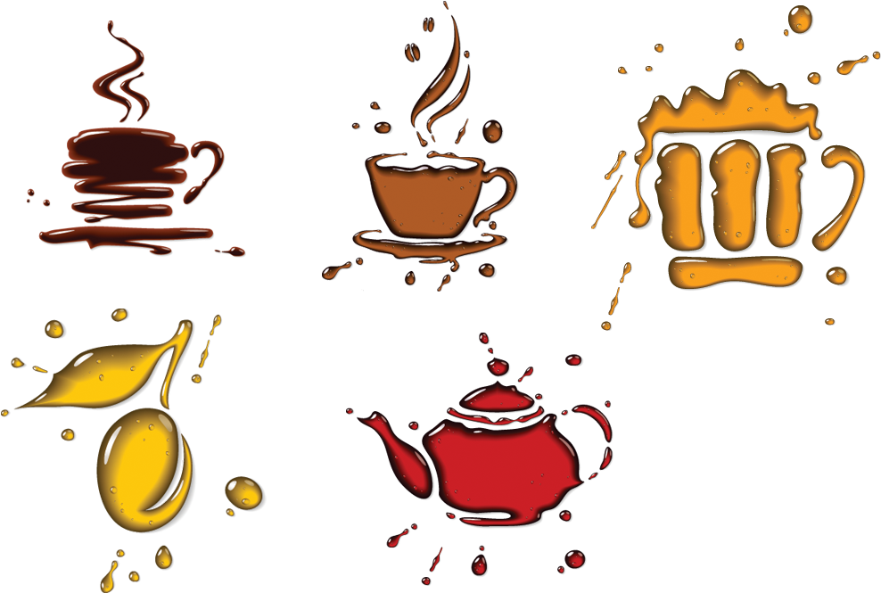 Coffee Cup Drop Shape Illustration - Coffee Cup Drop Shape Illustration (1134x750)