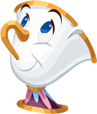 Teacup Clipart Chip - Beauty And The Beast Teacup (338x400)