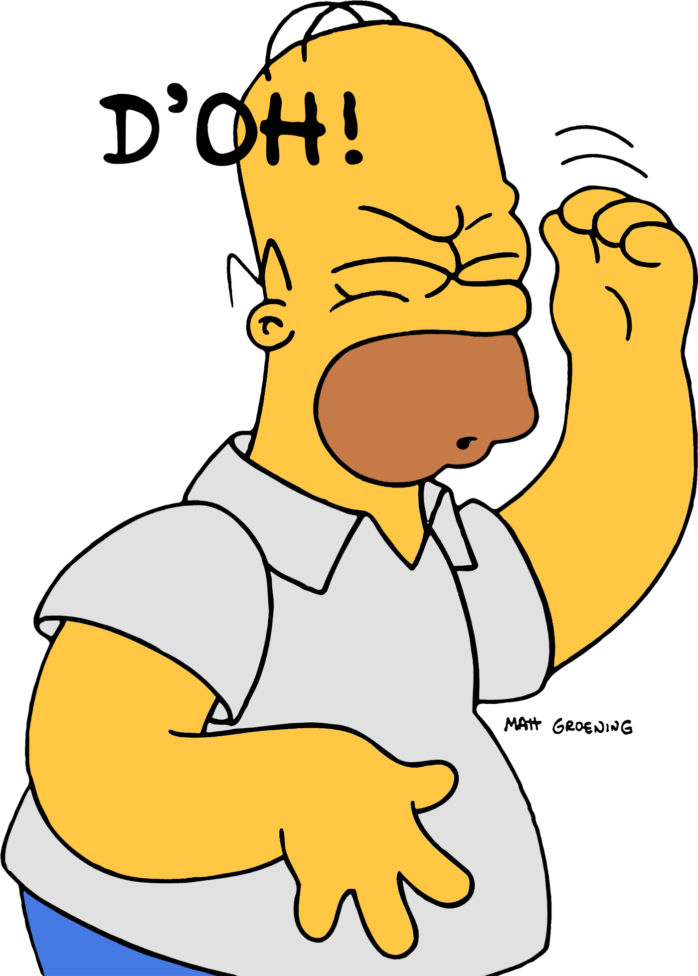 Homer Simpson - - Homer Simpson Doh Png (1440x1969)