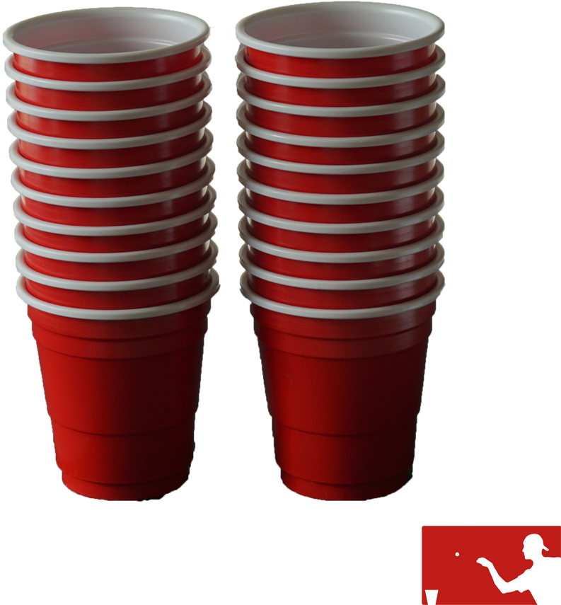 Die Knalligen Red Solo Cups Zum Spielen Von Beer Pong - Millilitre (1000x1000)