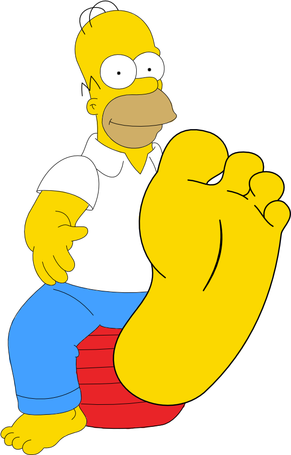 Homer Simpson Shows His Foot By Skippy1989 - Simpsons Feet (632x990)