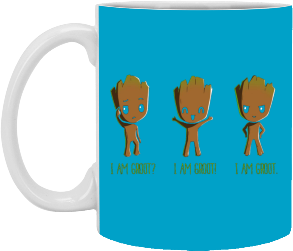 Marvel Guardians Of The Galaxy I Am Groot Mug Gift - Cartoon (1024x1024)