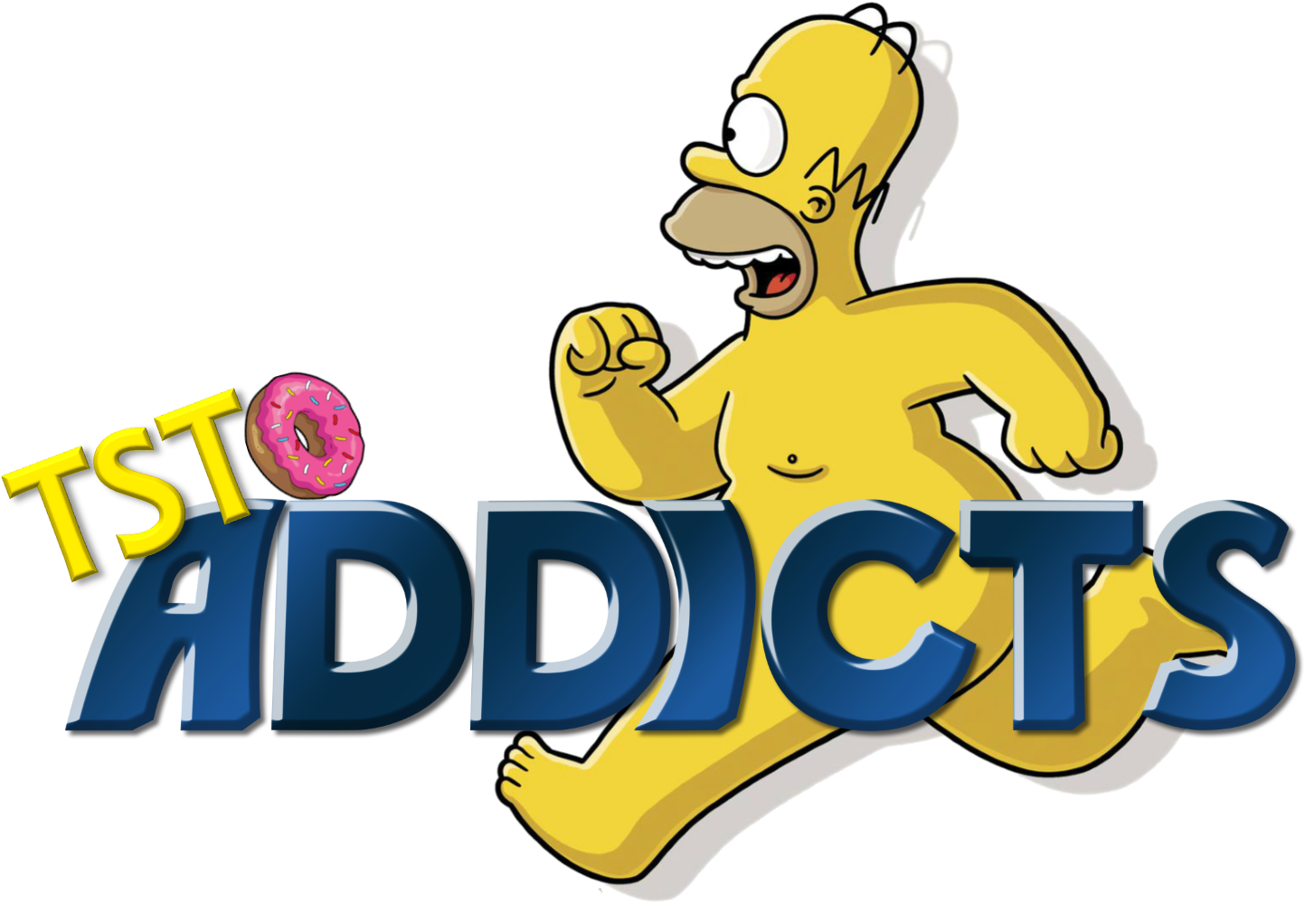 Naked Homer Running - Homer Simpson (1570x1147)