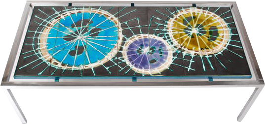 Assorted Tile Top Coffee Table By J - Circle (596x596)