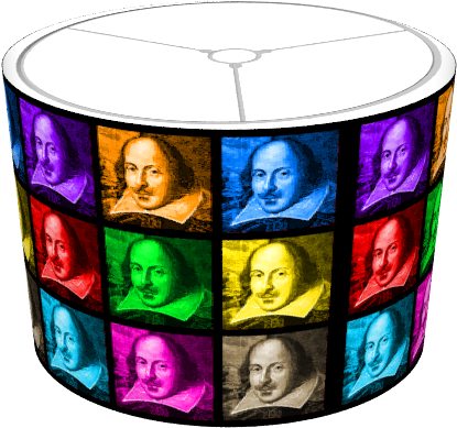 Pop Art Shakespeare Lampshade - William Shakespeare (674x516)