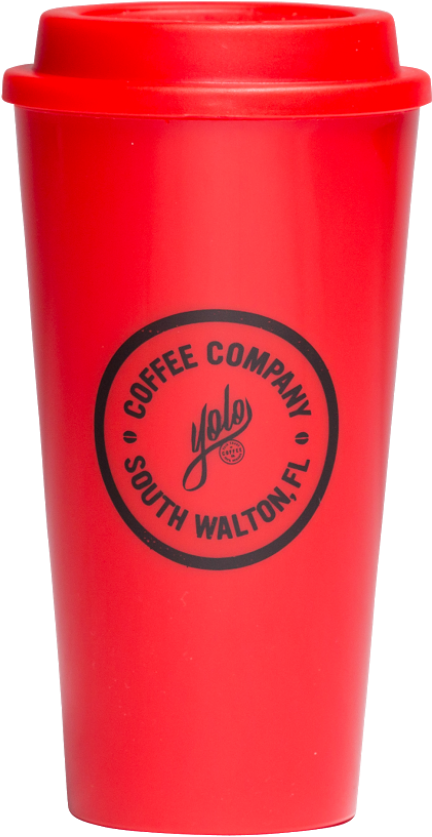 Reusable Travel Coffee Cup - Red Plastic Coffee Cup Png (767x1023)