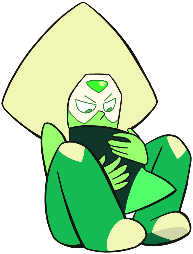 Needless Clipart Transparent - Peridot Steven Universe Sitting (385x505)