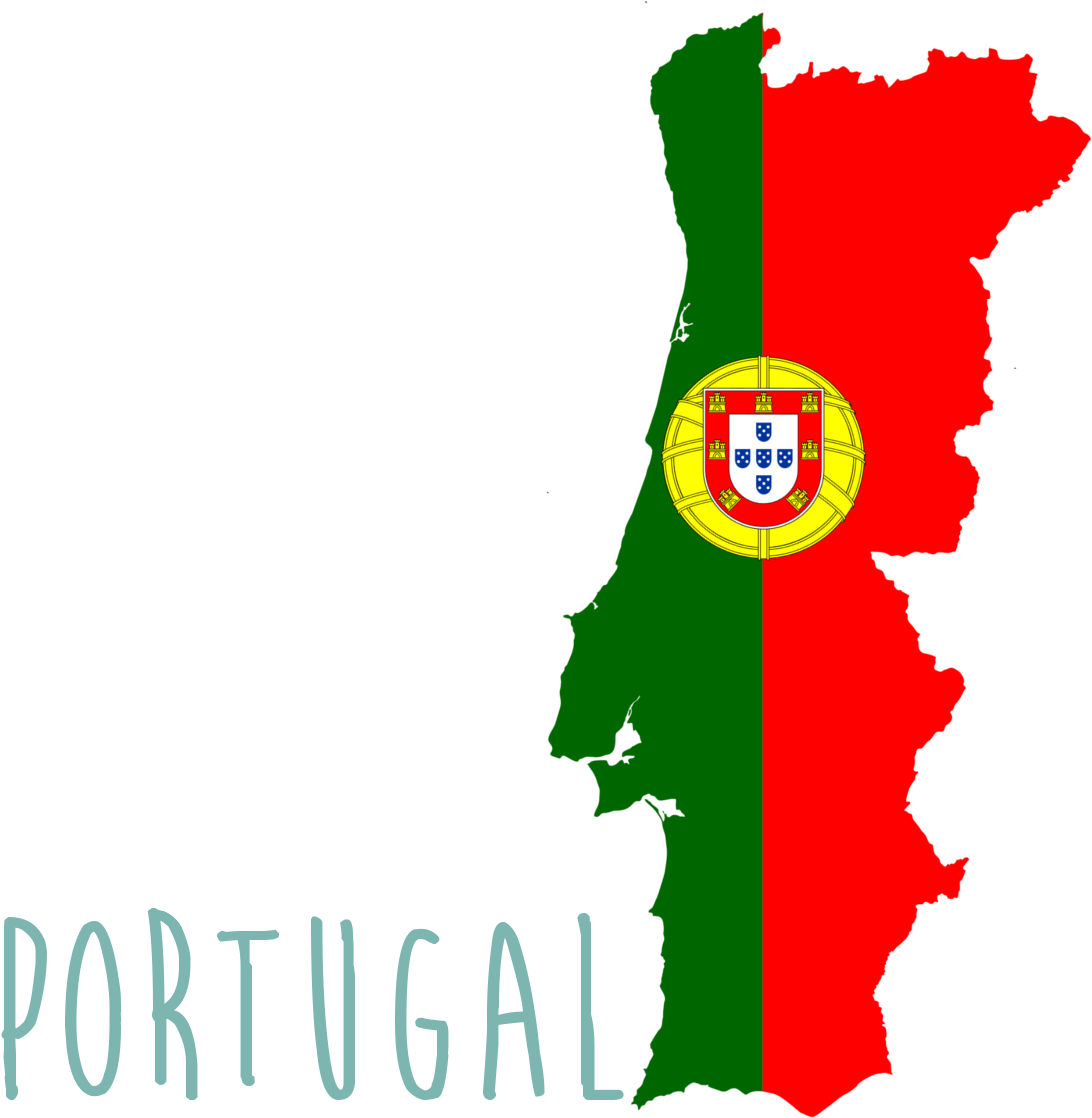 Take A Mission Trip To The Beautiful Northern Region - Portugal Map With Flag (1196x1200)