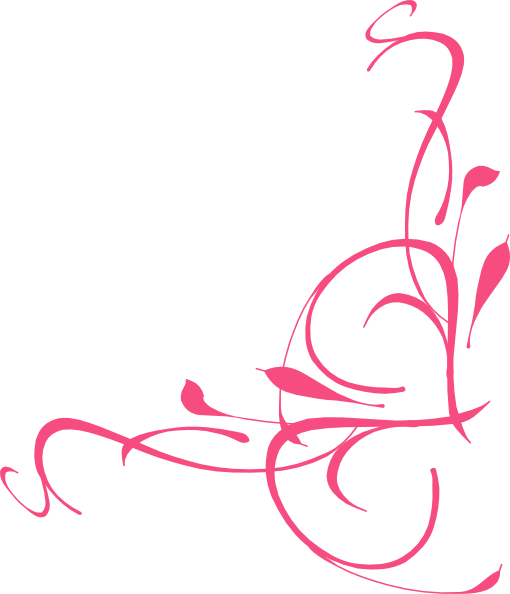 Red Swirls Png - Vector Floral Pink Png (510x594)