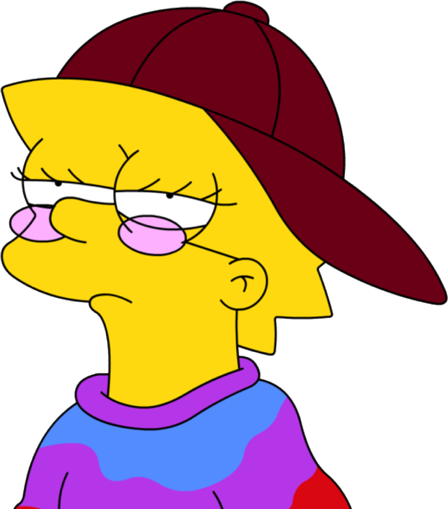 Lisa Simpson The Simpsons - Don T Care Cartoon (1024x1024)