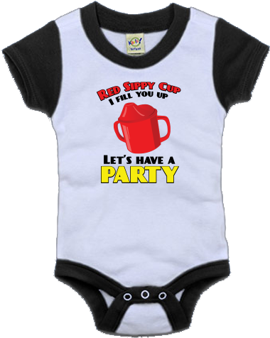 Red Sippy Cup, I Fill You Up, Let's Have A Party Just - Inktastic Red Sippy Cup Baby Bib Toby Keith Funny Humor (480x480)