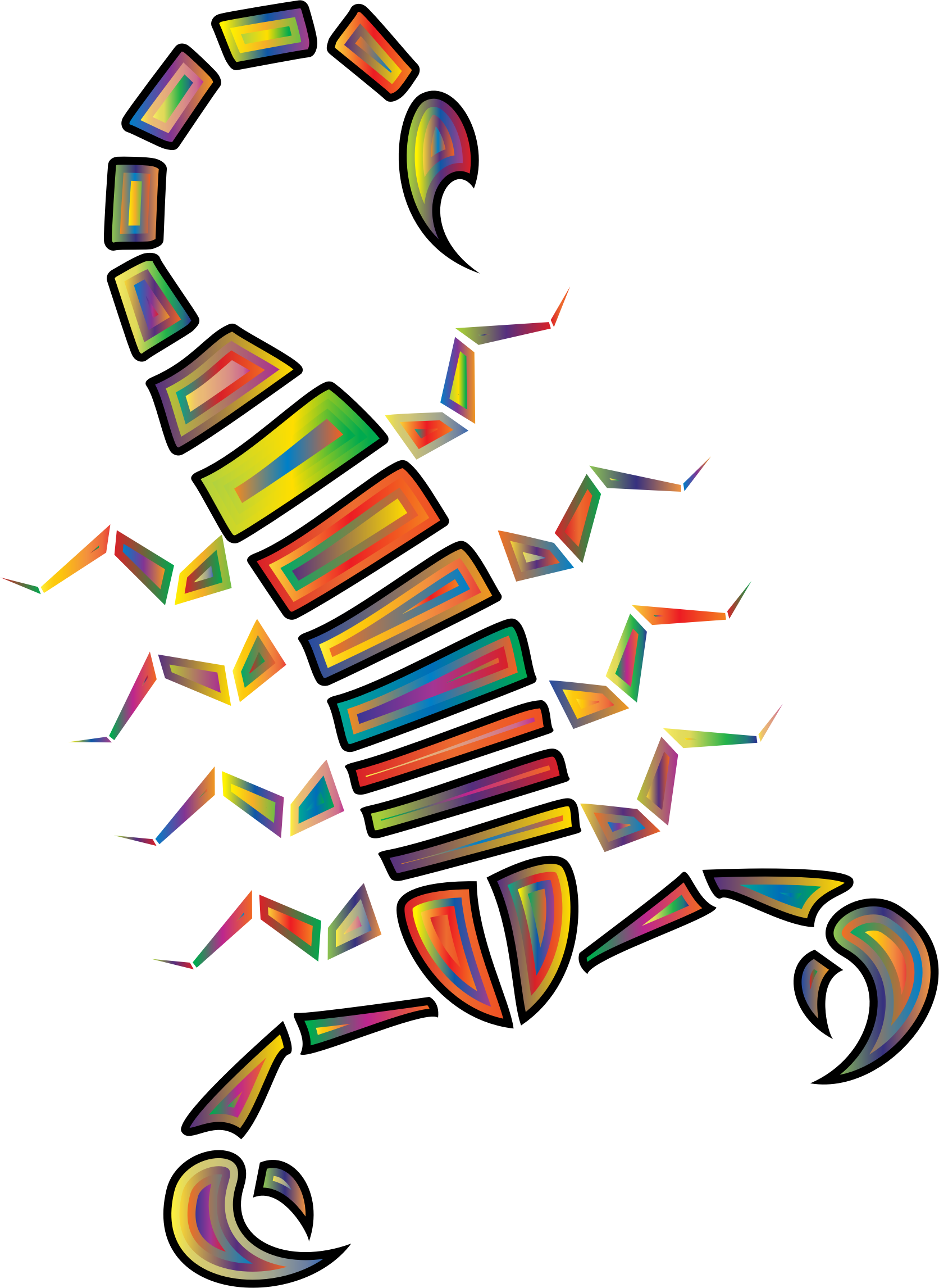 Colorful Abstract Tribal Scorpion - Colorful Scorpion (1672x2292)