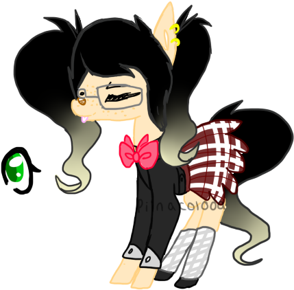 Nerdy School Girl - Cartoon (500x500)