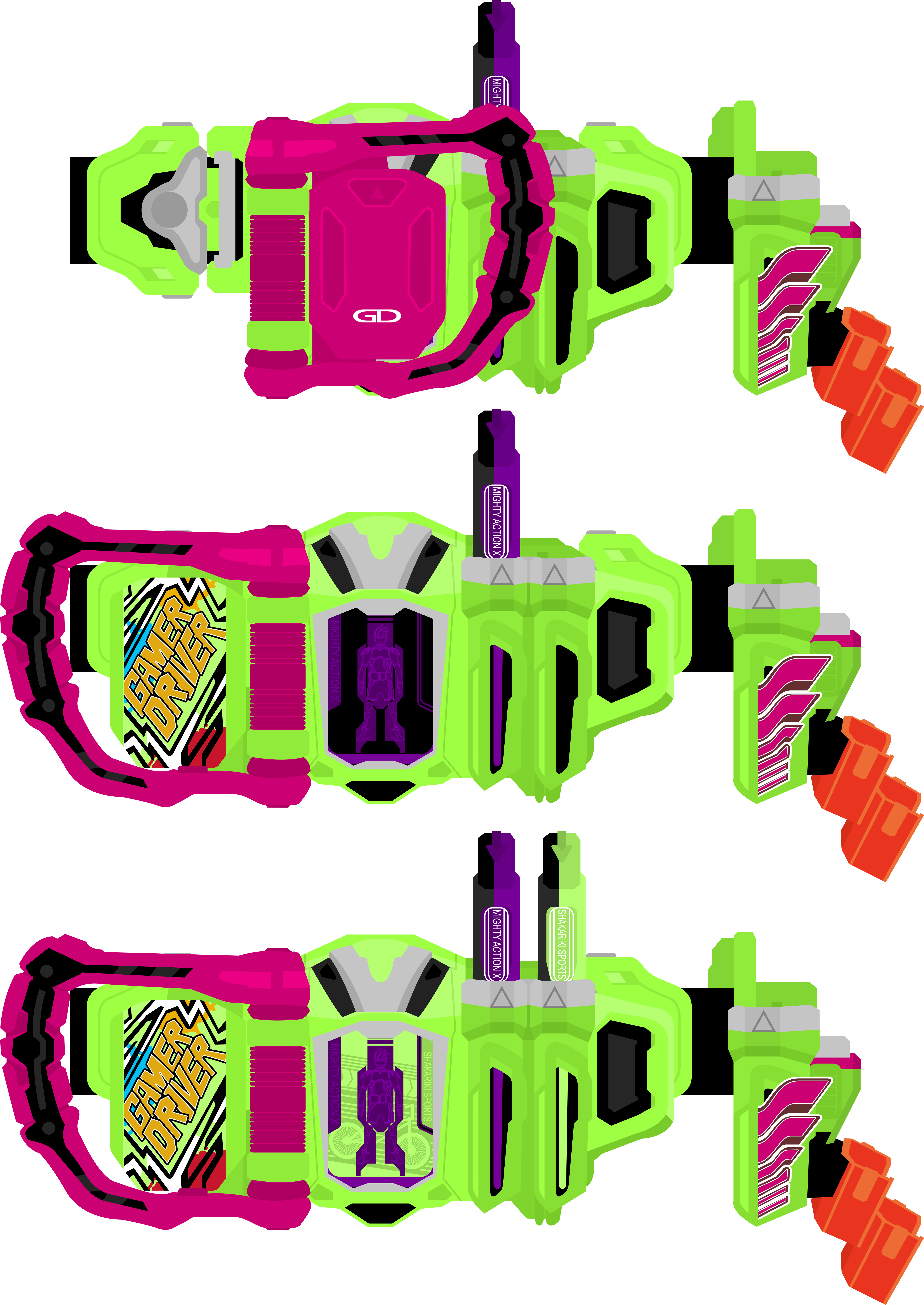 Kamen Rider Genm Gamer Driver Modes By Raidenzein - Gamer Driver Kamen Rider (5557x7629)