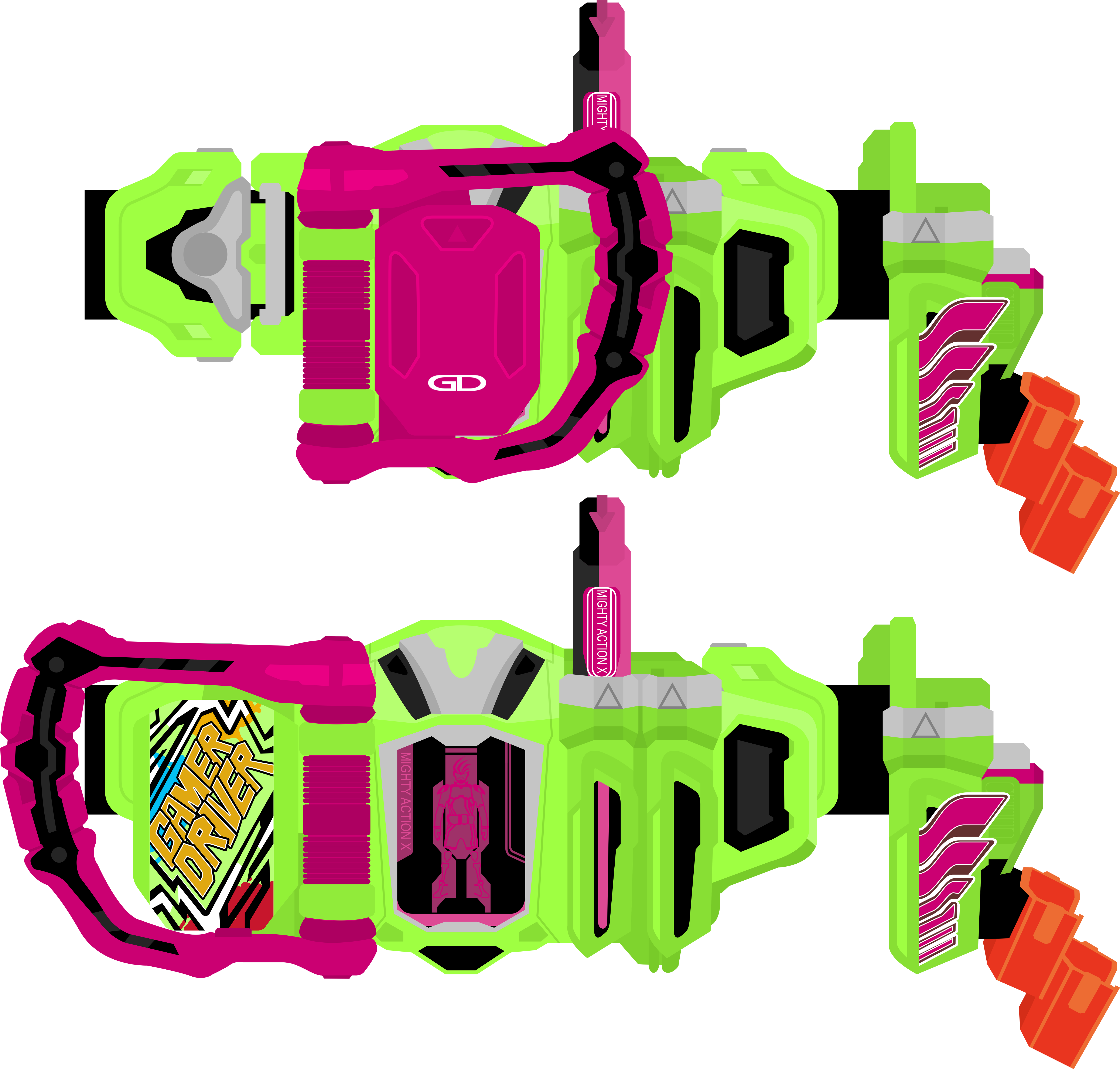 Kamen Rider Ex-aid Gamer Driver Modes By Raidenzein - Kamen Rider Ex Aid Gamer Driver (5557x5200)