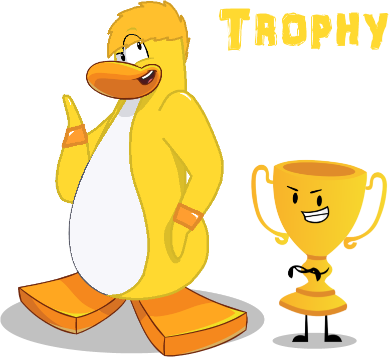 Club Penguin - - Trophy - Penguin Version By Cadenfeather - Club Penguin Entertainment Inc (800x754)