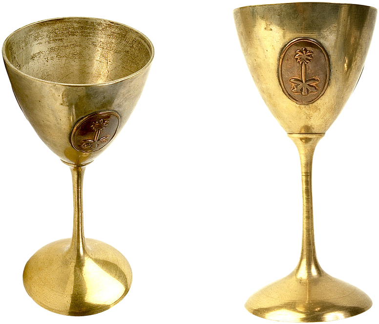 Gilding Cup, Glass, Tableware, Elegant, Hammered, Gold - Gold (885x720)