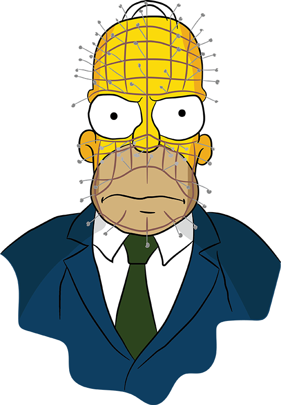 Homer Pinhead Simpson By Warpath0 - You Re Not The Boss Of Me (557x800)