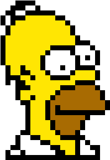 Homer Simpson - Homer Simpson Pixel Art (330x430)