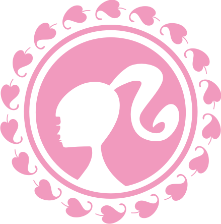 Barbie, Fiesta Party, Barbie Doll - Barbie Head Logo Png (439x444)