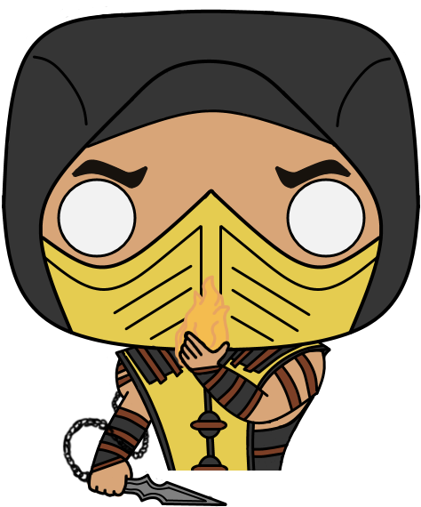 Funko Pop Vinyl - Mortal Kombat Scorpion Pop Cartoon (800x800)