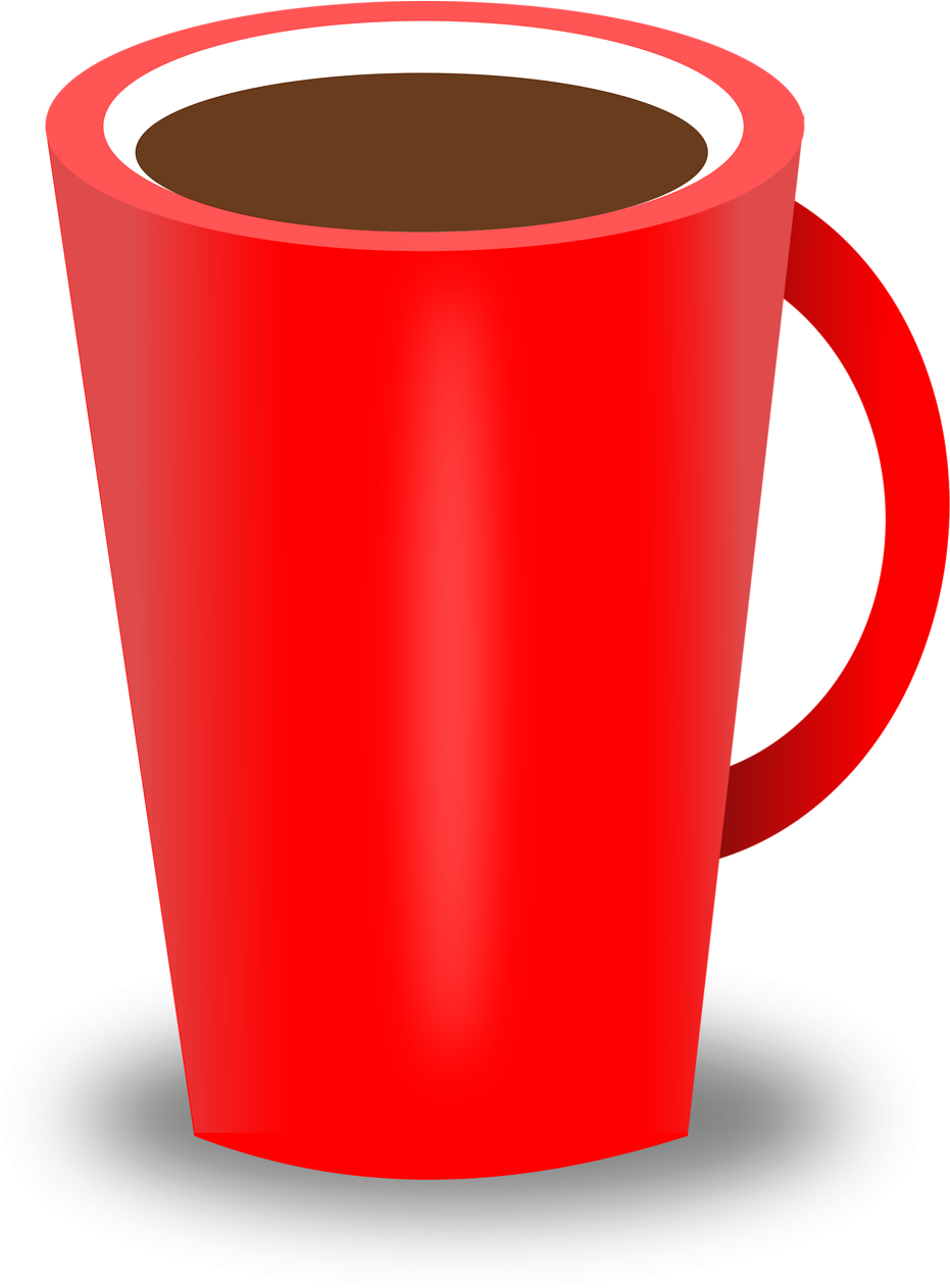 Tea Cup Clipart 16, - Red Coffee Cup Png (958x1277)