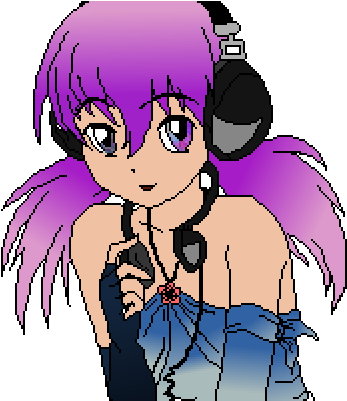 Kawaii Gamer Girl - Pixel (400x400)