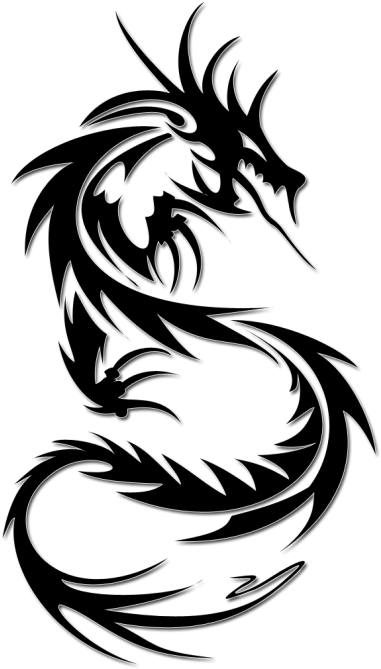 Tattoo Dragon Png Images Png Images - Simple Dragon Tattoos Designs (400x678)